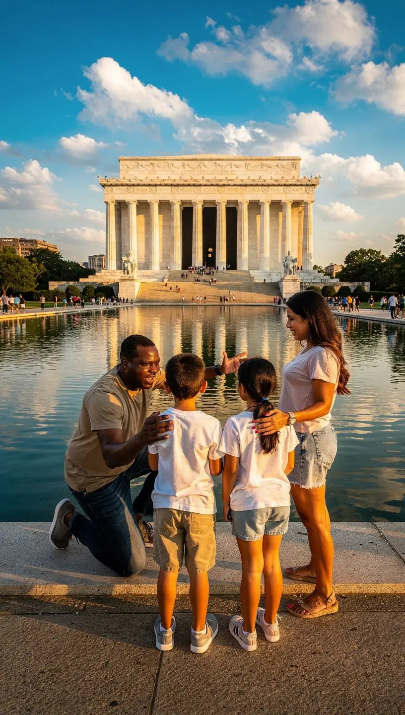 Группа туристов, исследующих архитектурные достопримечательности на фоне старинных зданий.